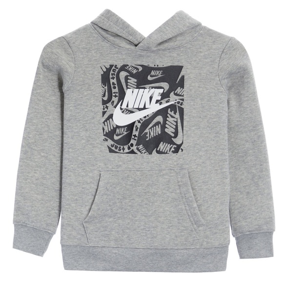 Nike Kids Sportswear Club Fleece Hoodie/Pullover/Sweatshirt|Color: Grey |NEW/NWT - Picture 1 of 8